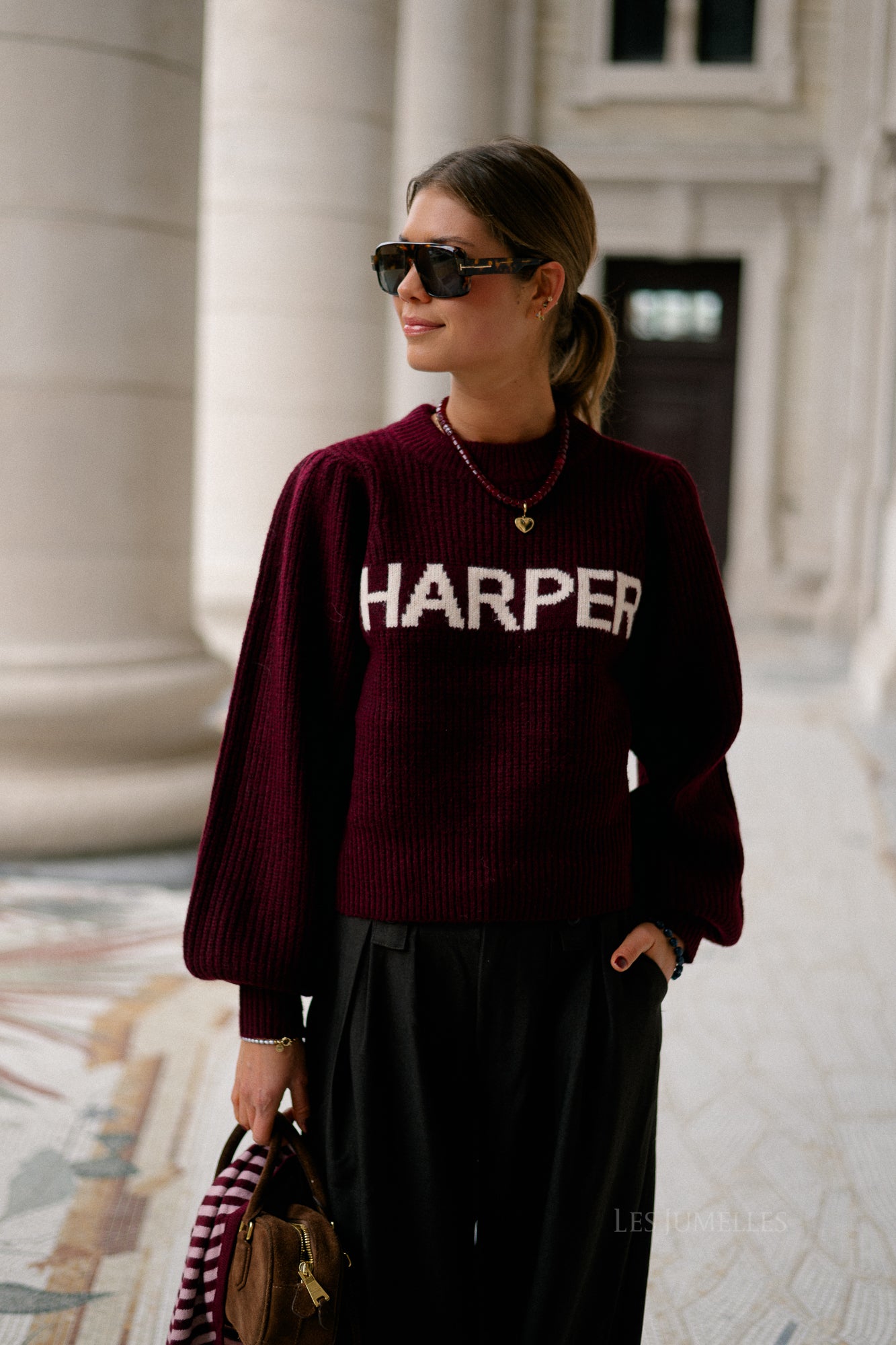 Lysanne jumper wine berry