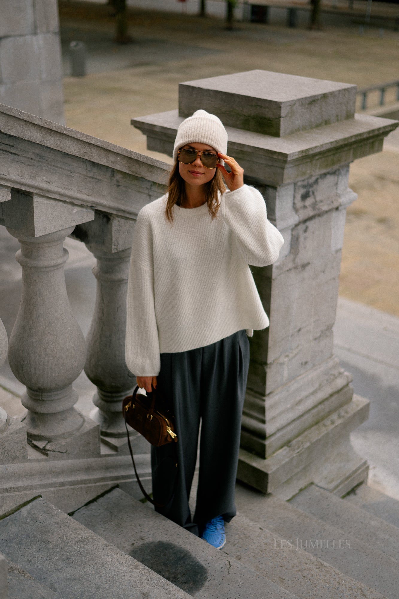 GZAlpha shimmer pullover ivory with lurex