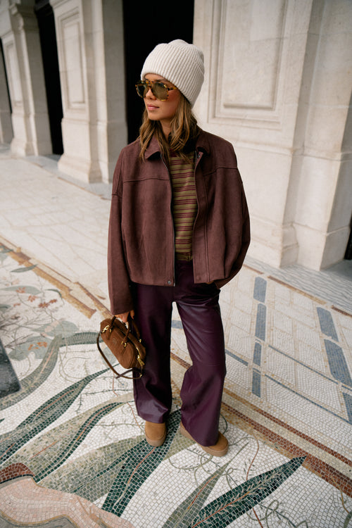 VIAnnie RW pants coated fig
