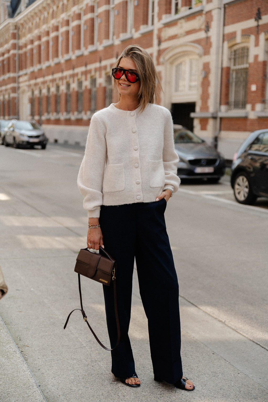Gilet à poches en tricot SLFSia LS bouleau/mélange