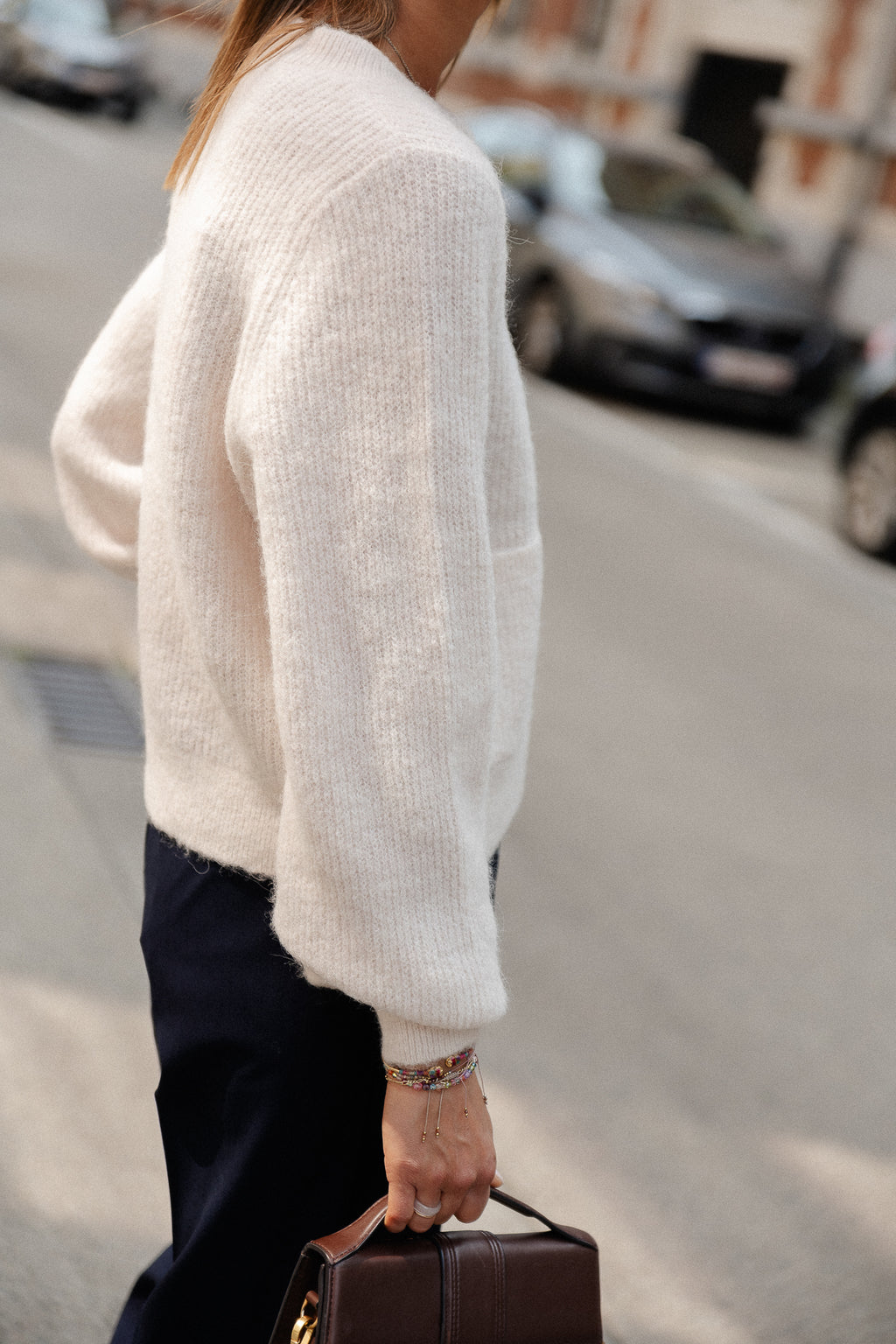 Gilet à poches en tricot SLFSia LS bouleau/mélange