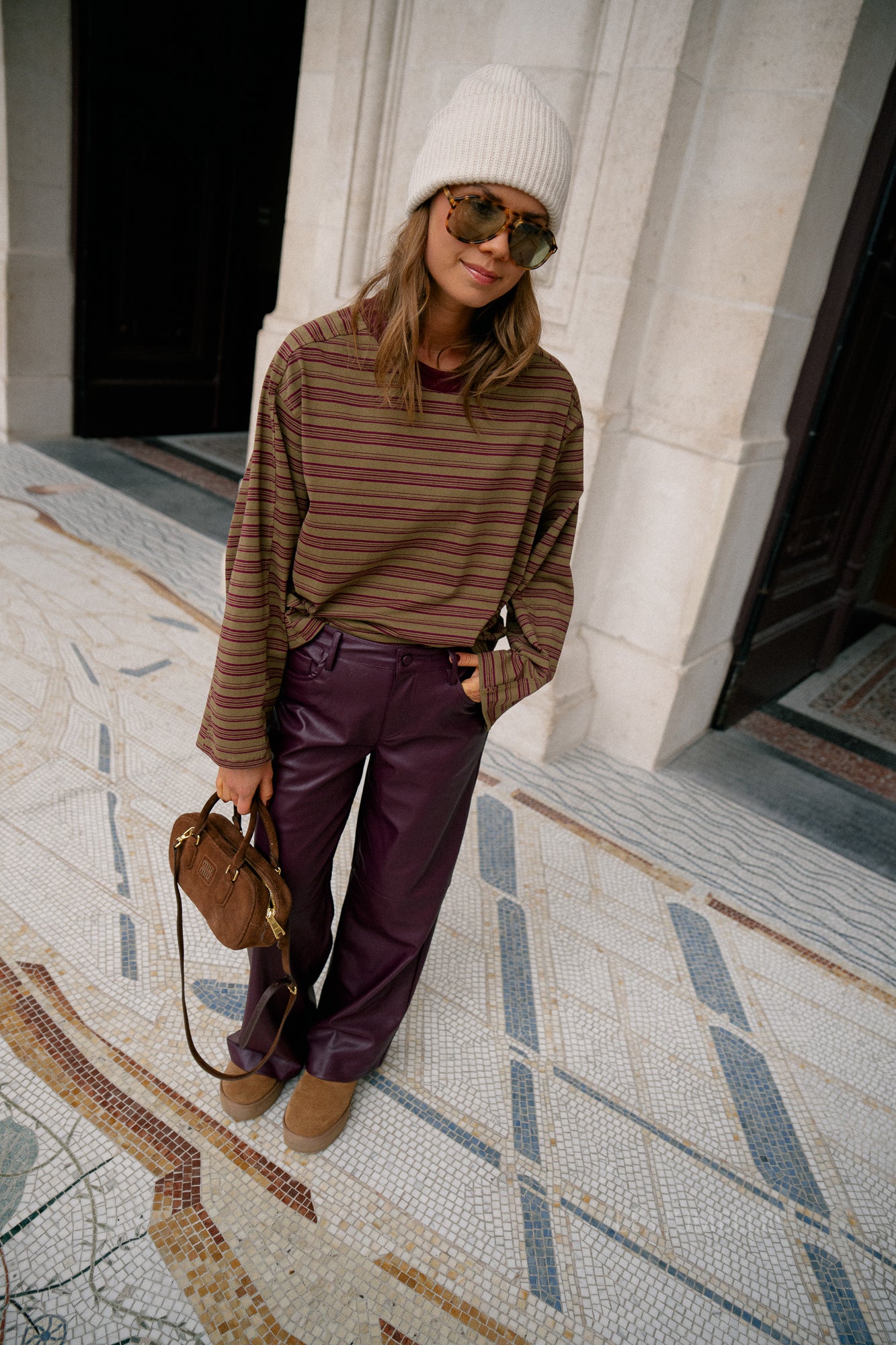 VIAnnie RW pants coated fig