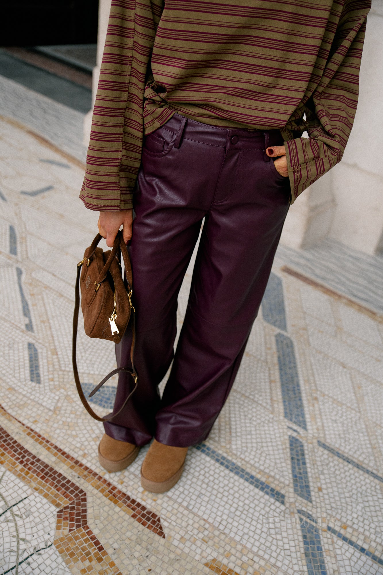 VIAnnie RW pants coated fig