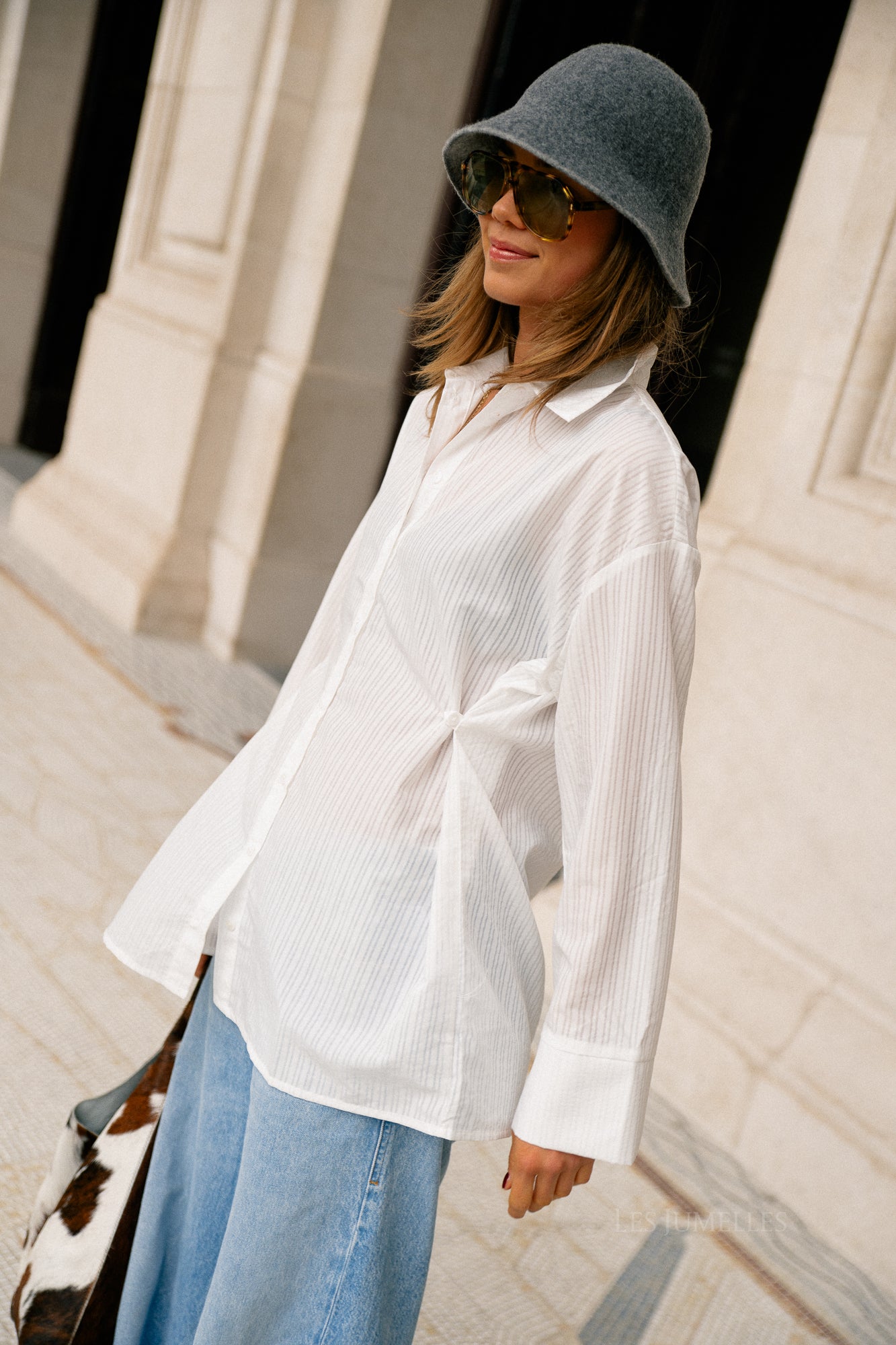 OBJEthel L/S shirt cloud dancer