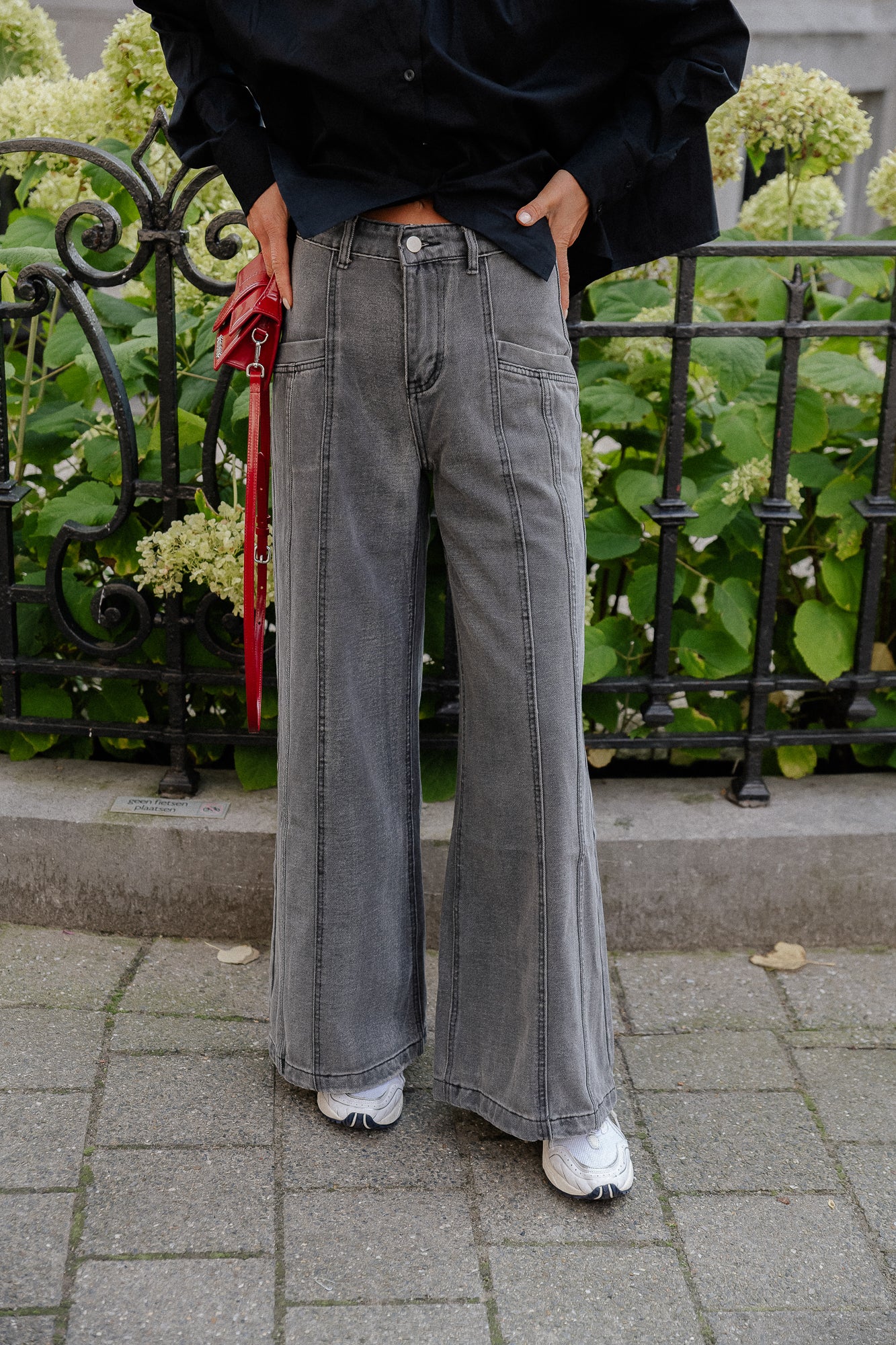 Pantalon en jean Margot anthracite