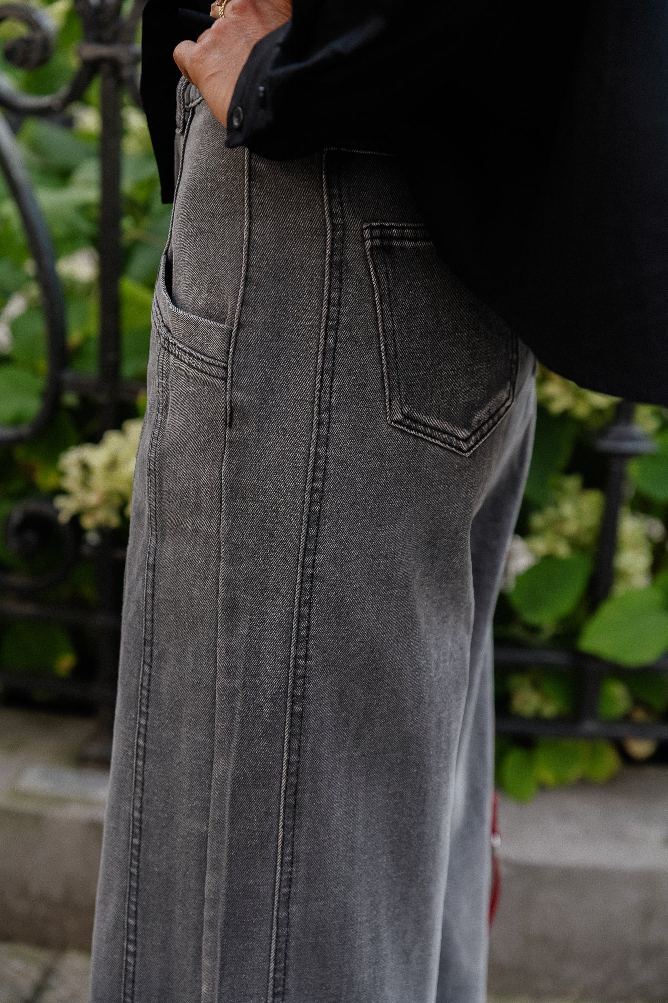 Pantalon en jean Margot anthracite