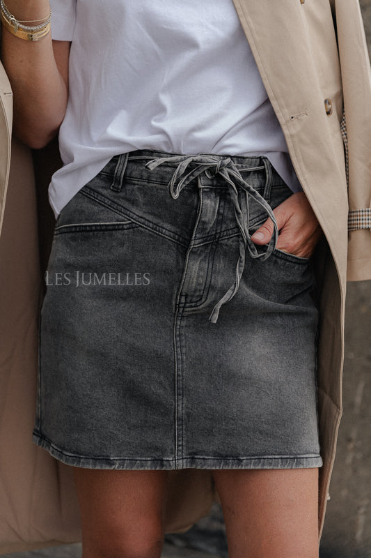 Les Jumelles YASRina HW denim rok grijs