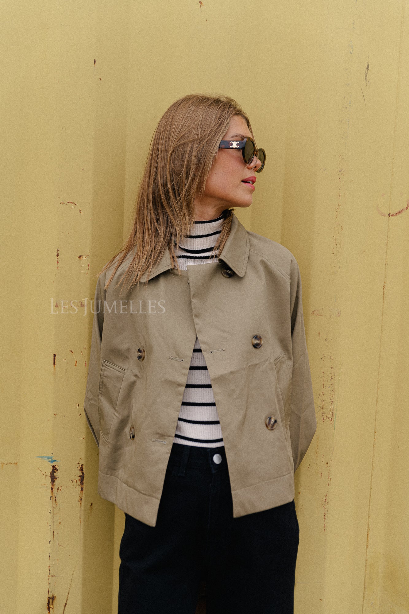 Violette Jacke taupe