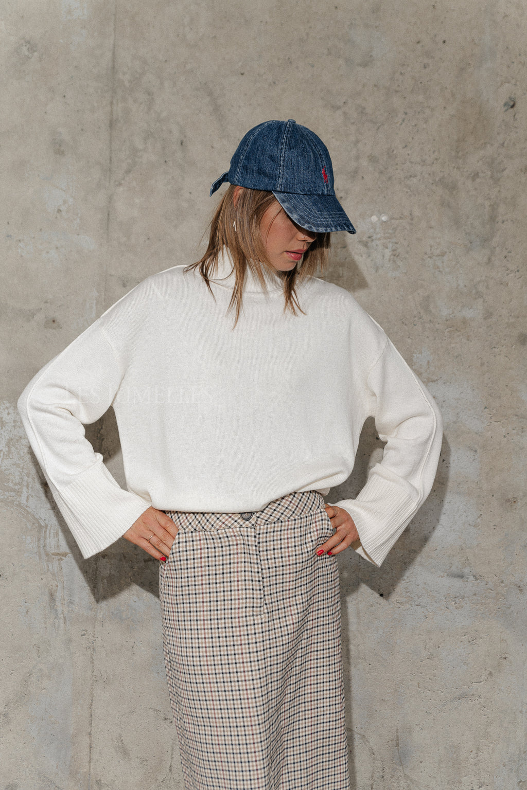 Pull en maille à manches longues YasBabette étoile blanc