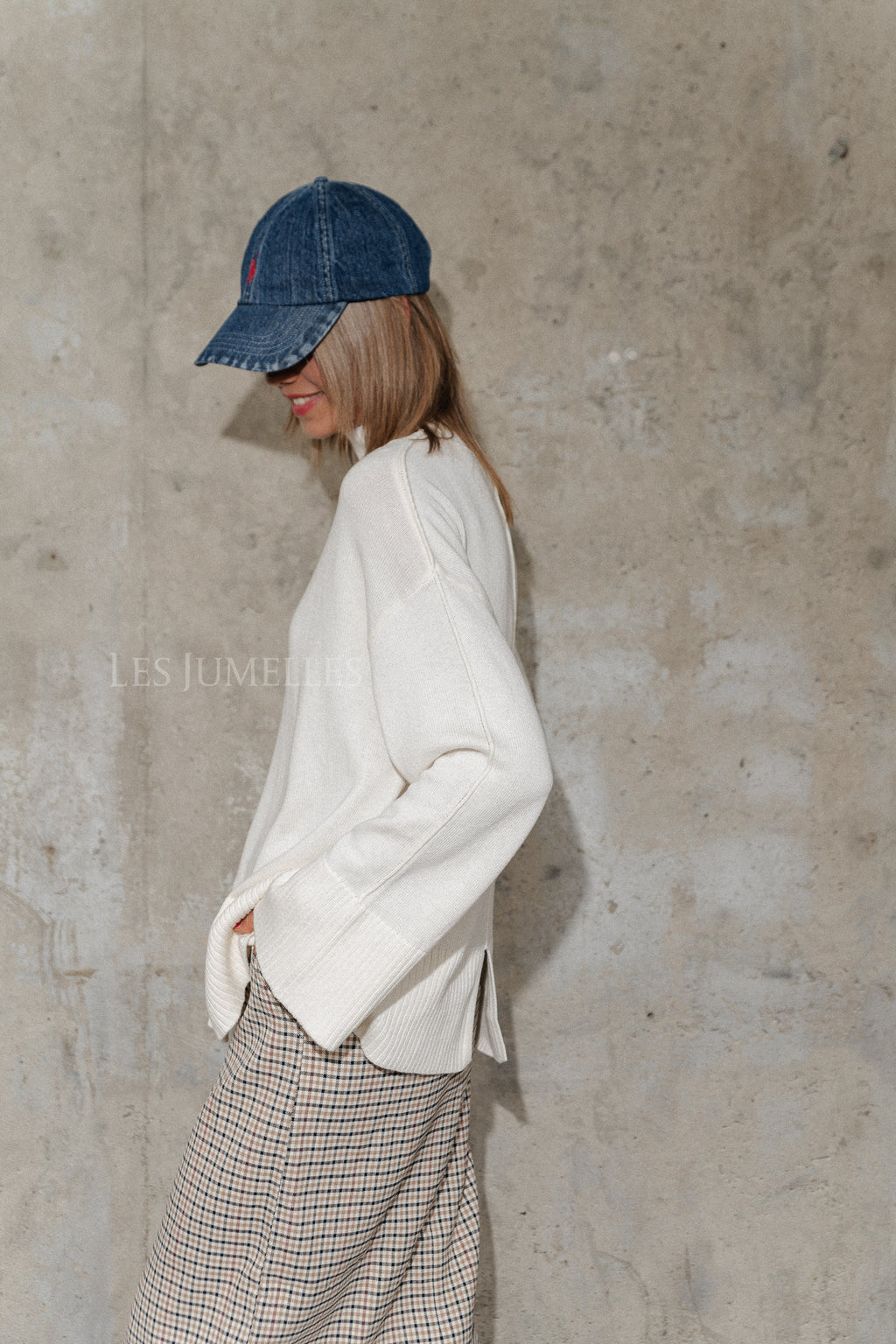 Pull en maille à manches longues YasBabette étoile blanc