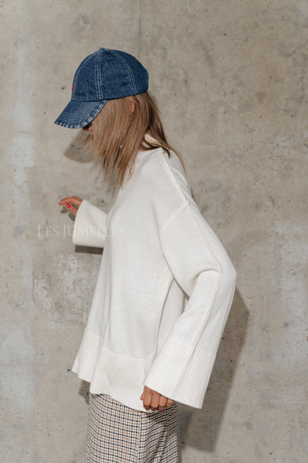 Pull en maille à manches longues YasBabette étoile blanc