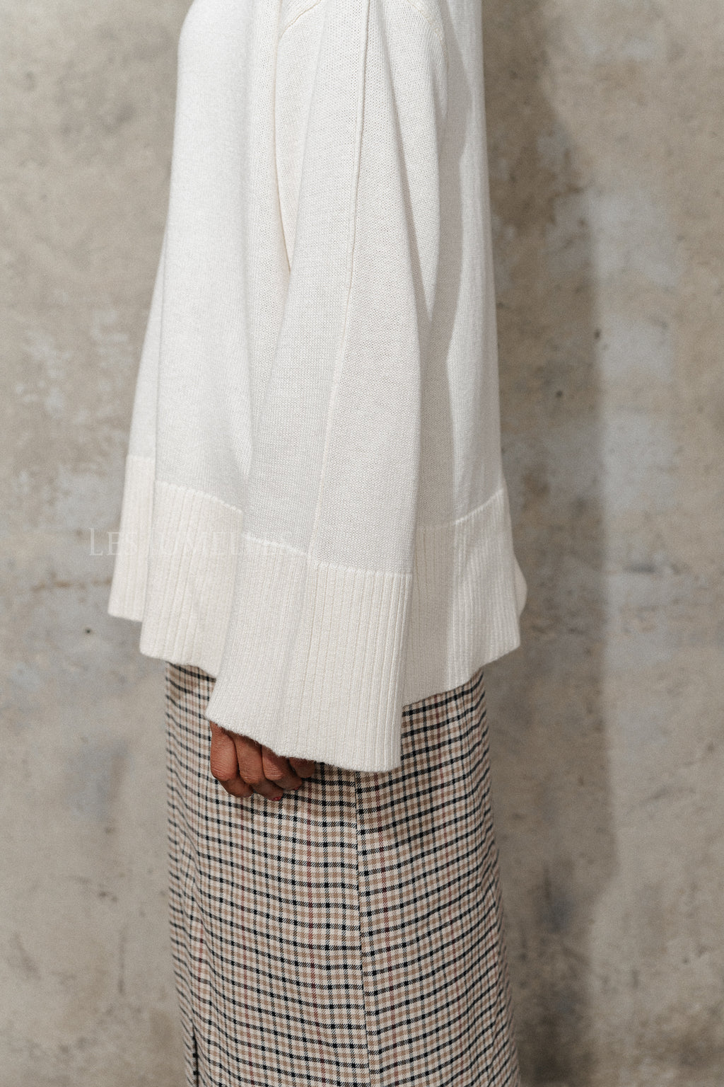 Pull en maille à manches longues YasBabette étoile blanc