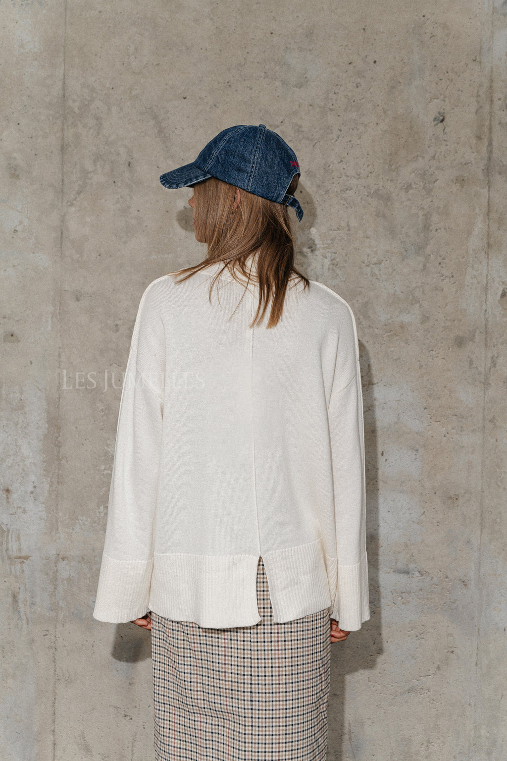 Pull en maille à manches longues YasBabette étoile blanc