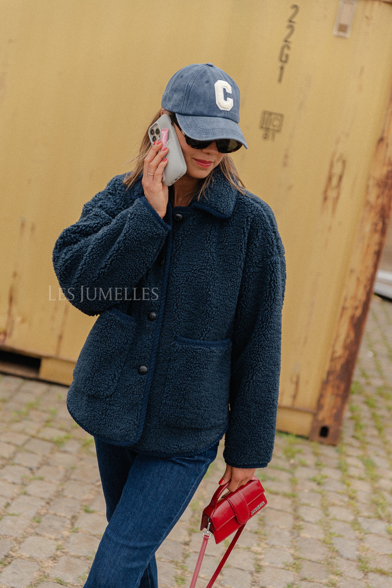 VIMelusa teddy jacket navy