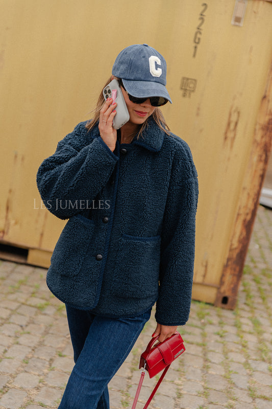 Les Jumelles VIMelusa teddy jacket navy