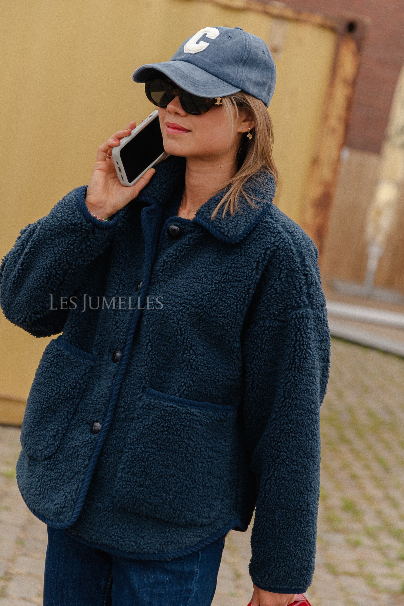 VIMelusa teddy jacket navy