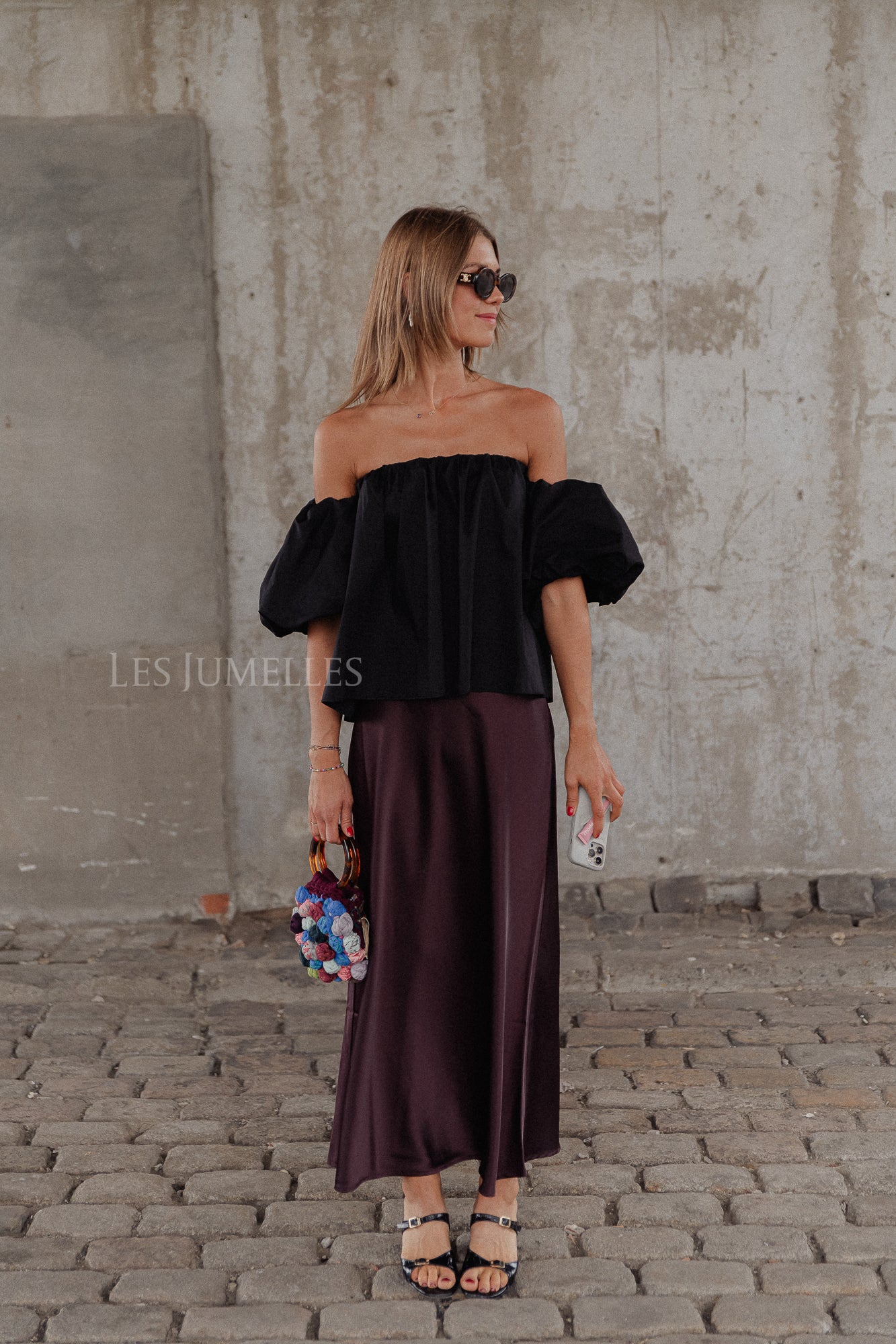 YASPella HW maxi rok bordeaux