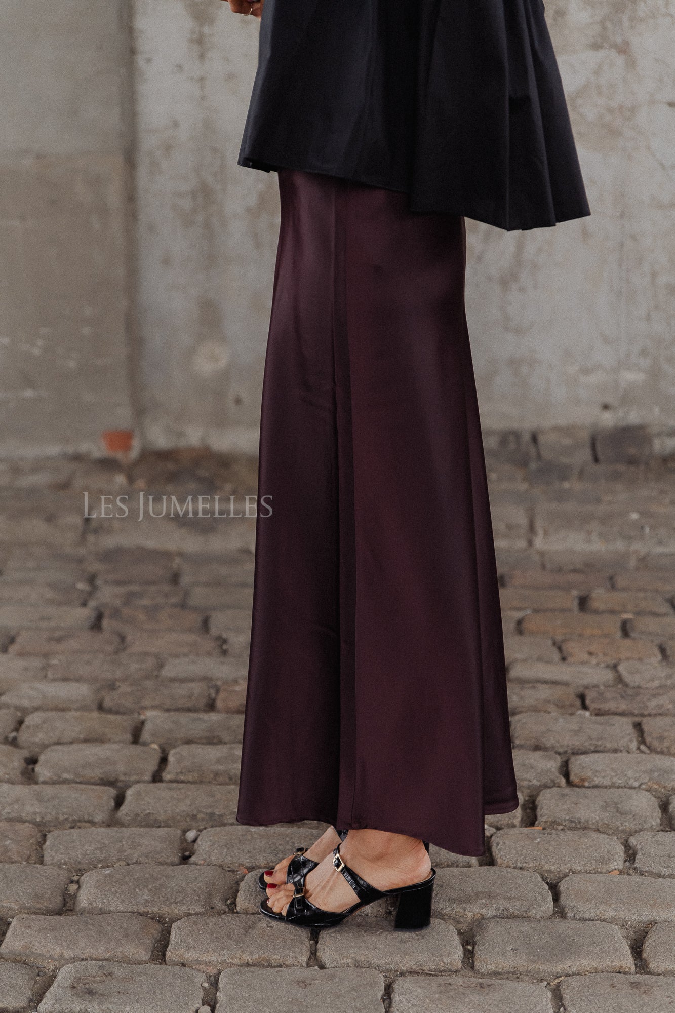 YASPella HW maxi rok bordeaux