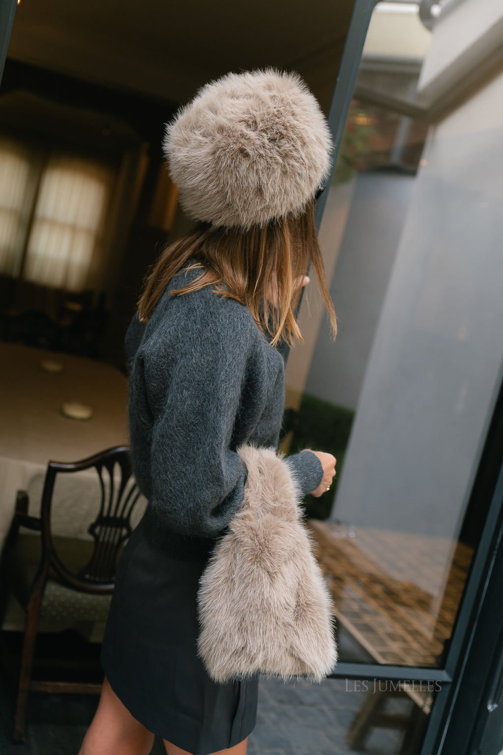 VIMolly pillbox hat natural melange