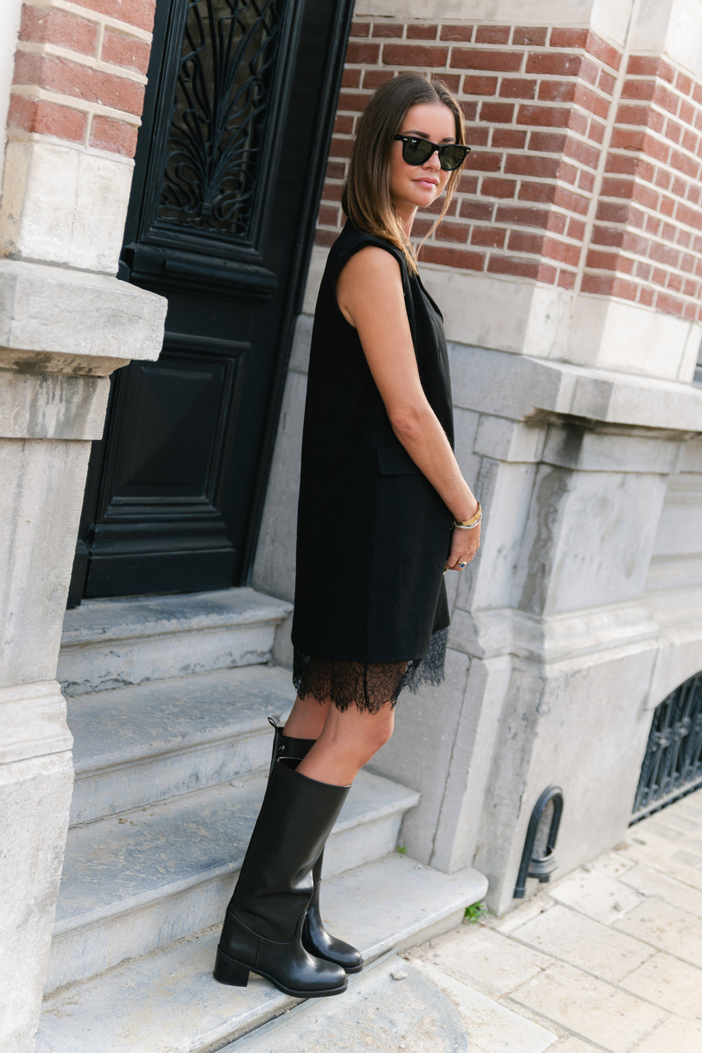 OBJLisa S/L short lace dress black