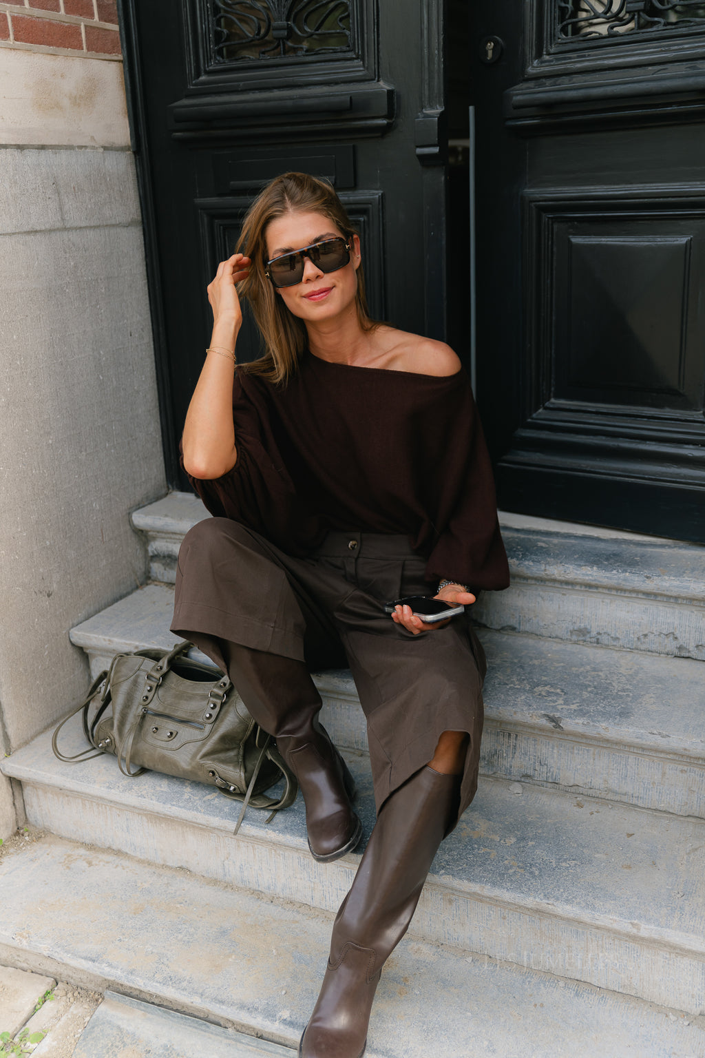 Charline cropped sweater burgundy