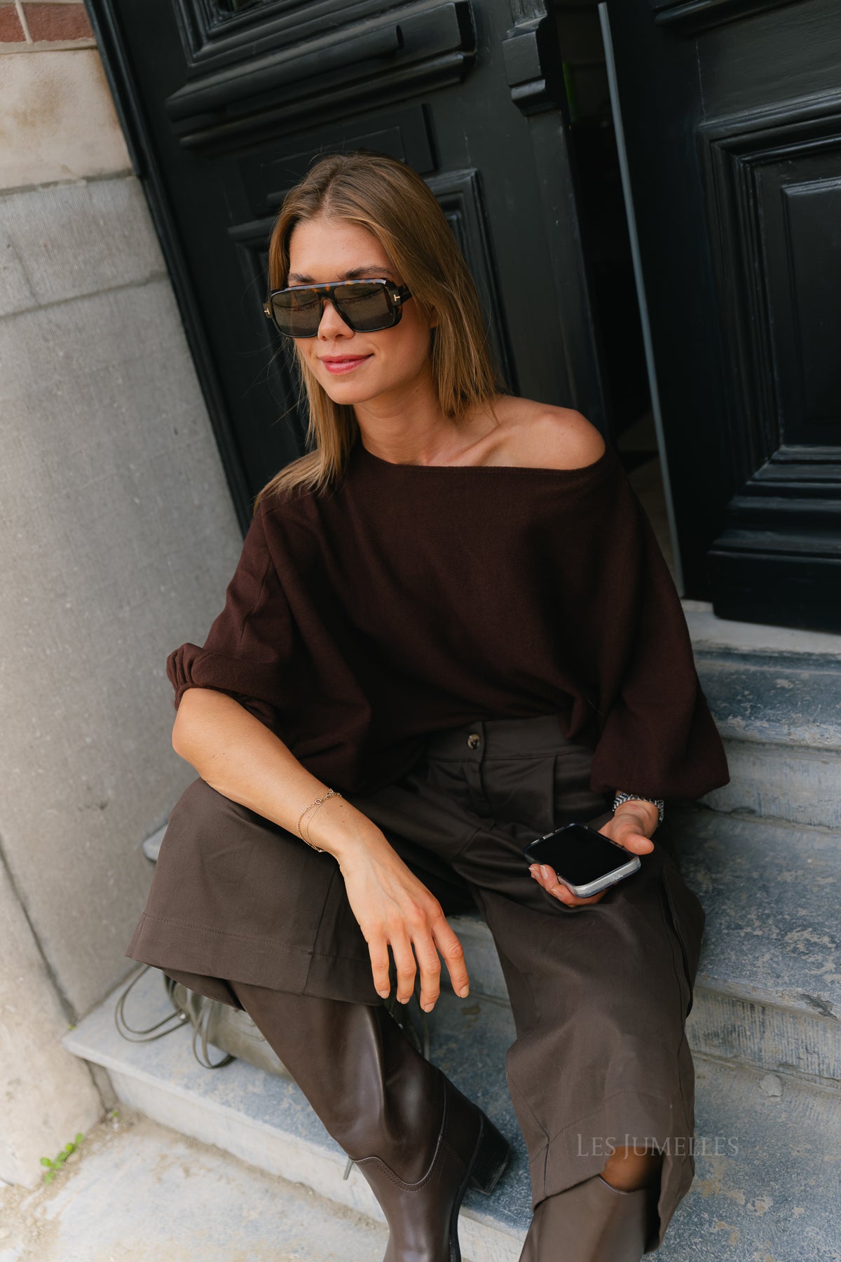 Charline cropped sweater burgundy