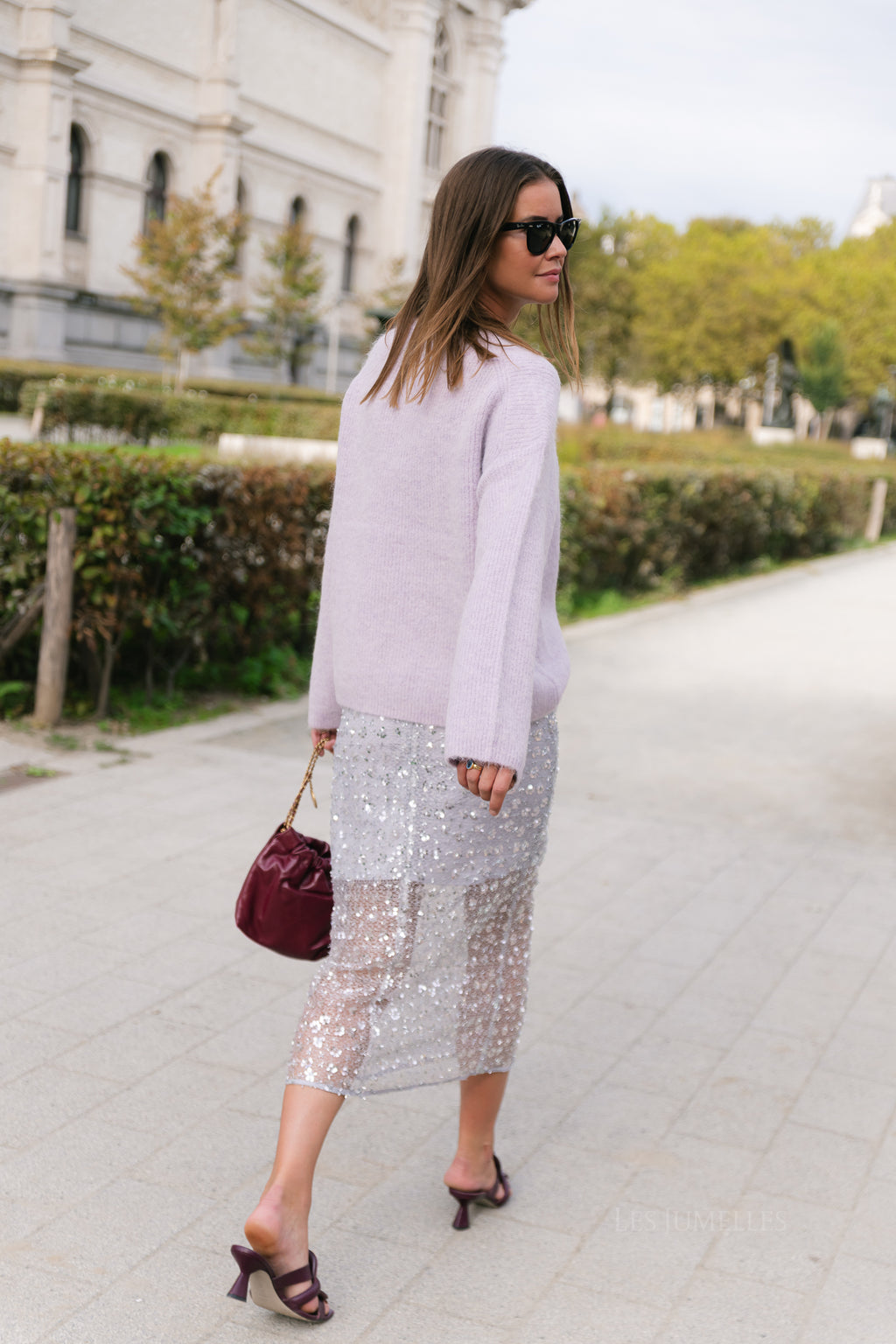 VIGlita midi skirt silver