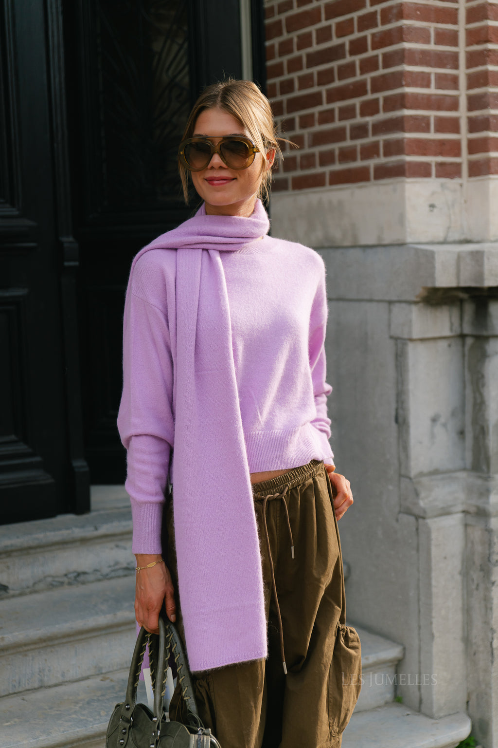 Mila knitted scarf lilac