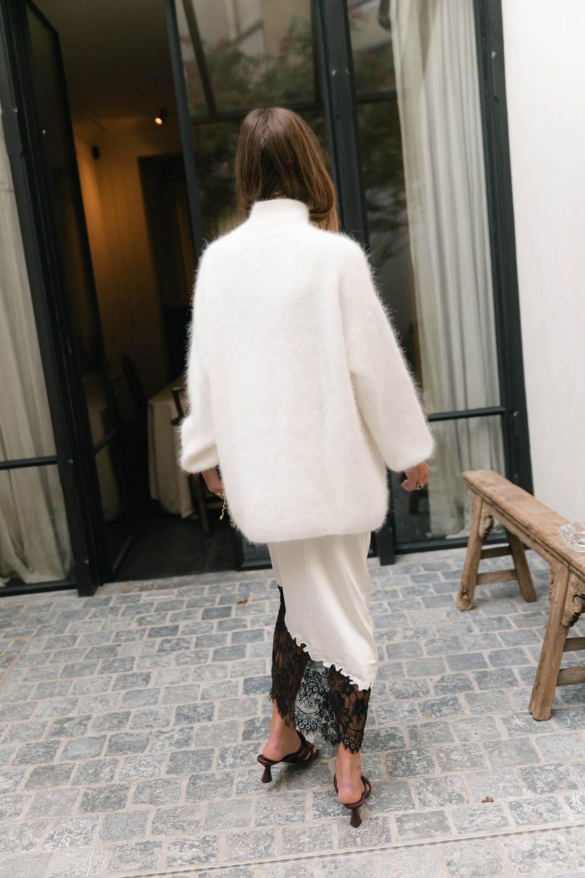 Annabelle LS knitted jumper white