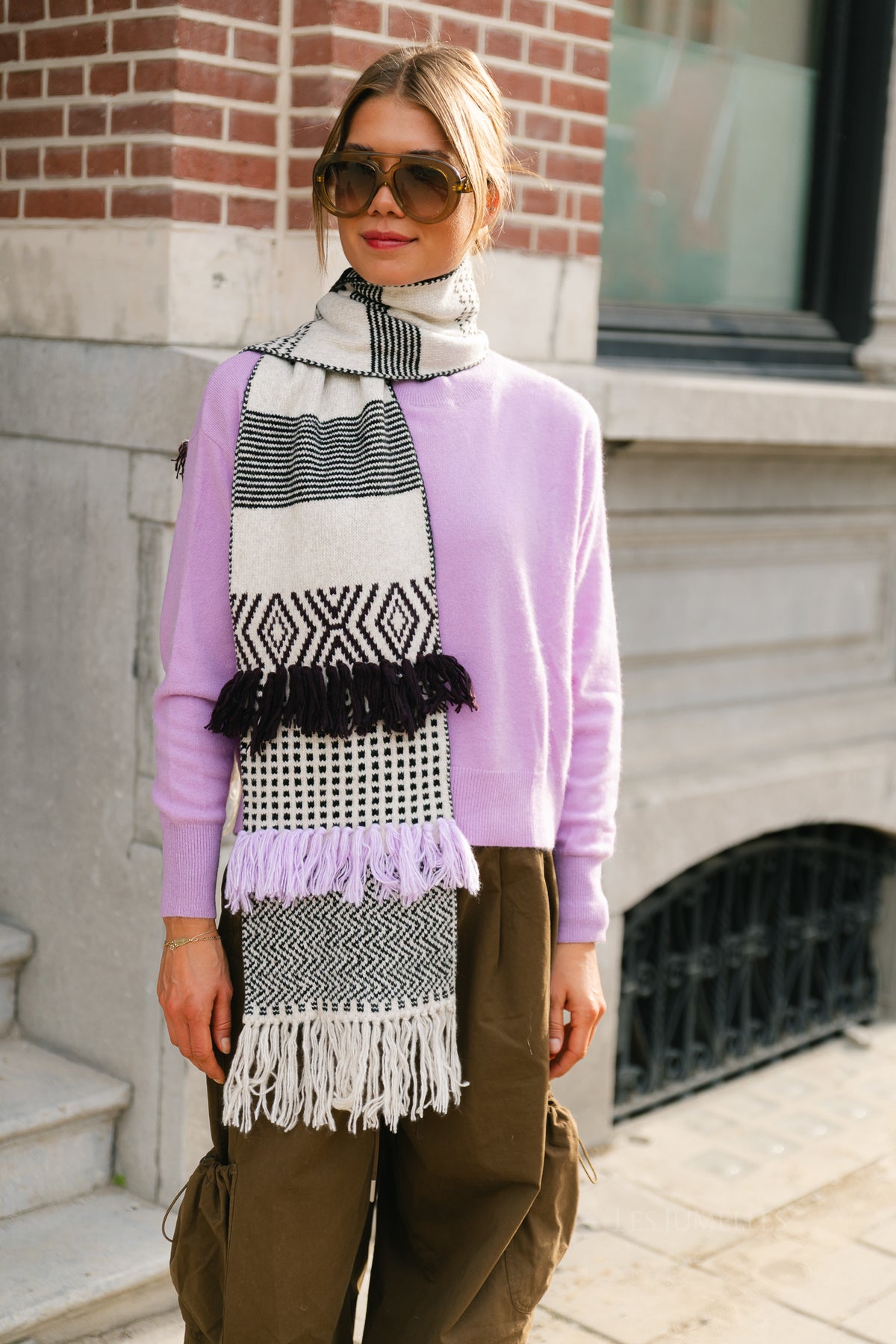 PCEmily scarf cloud dancer/pastel lilac