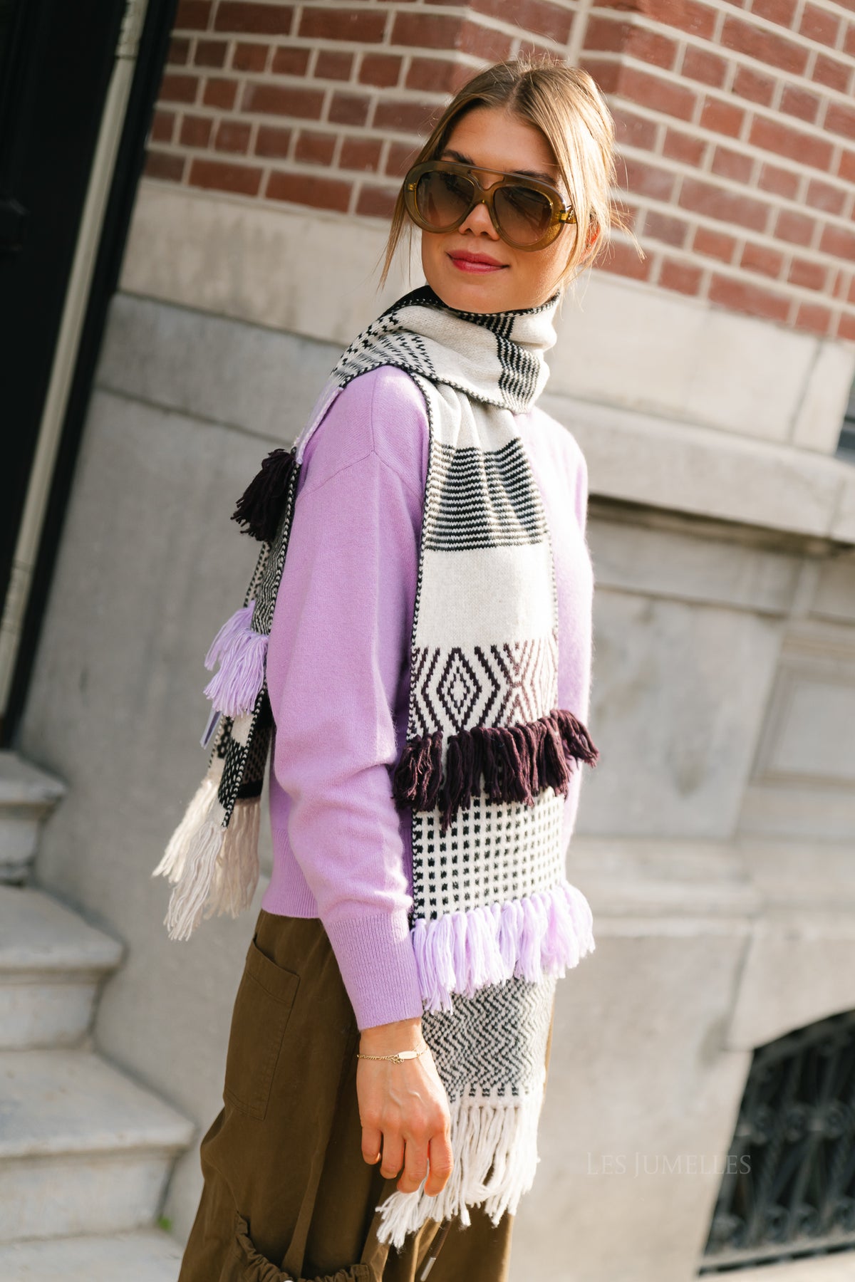 PCEmily scarf cloud dancer/pastel lilac