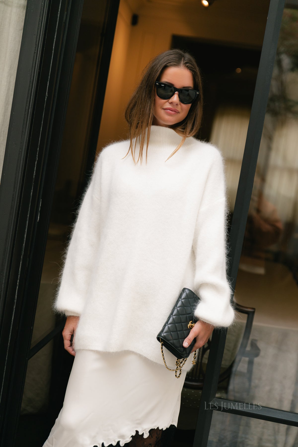 Annabelle LS knitted jumper white