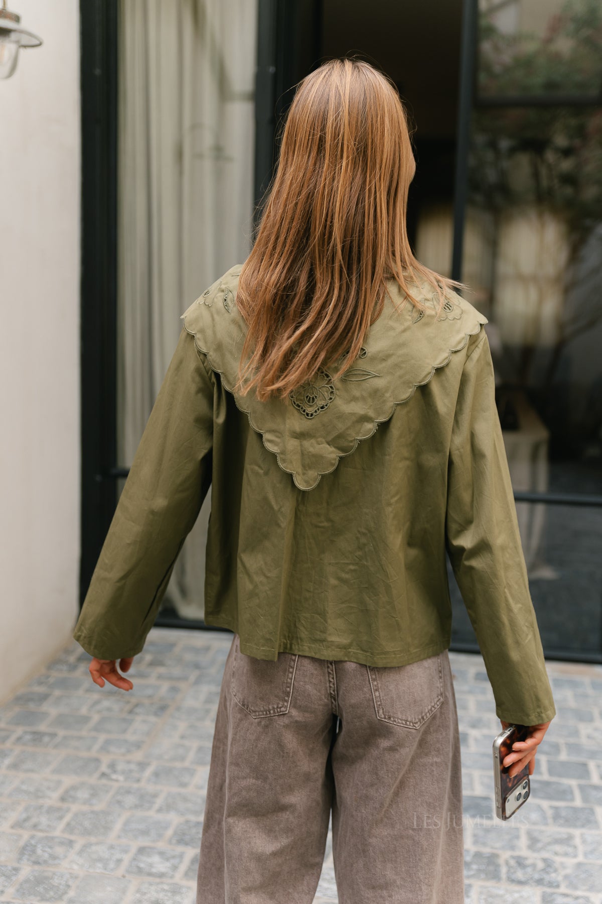 OBJEsta L/S scarf shirt martini olive
