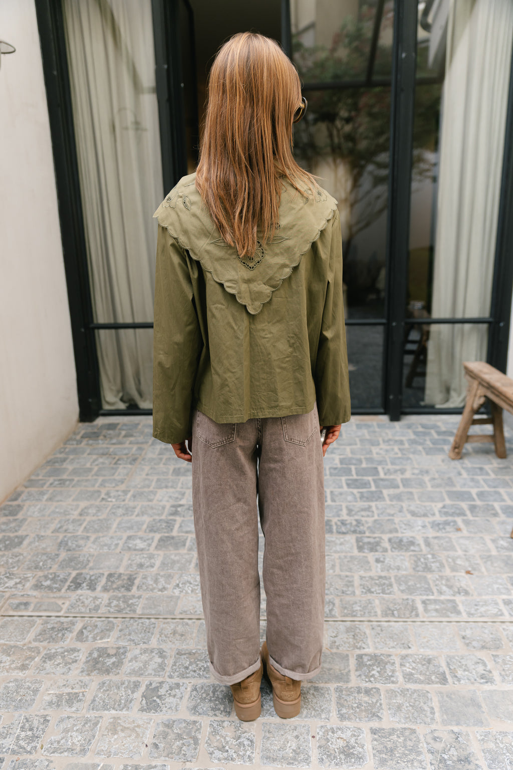 OBJEsta L/S scarf shirt martini olive