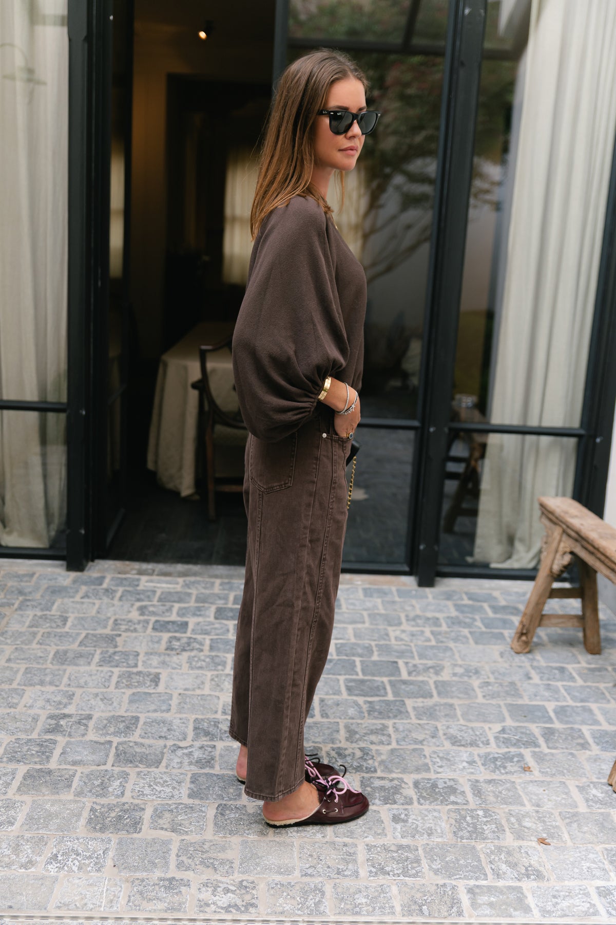 YASSky Aiko HW barrel jeans seal brown