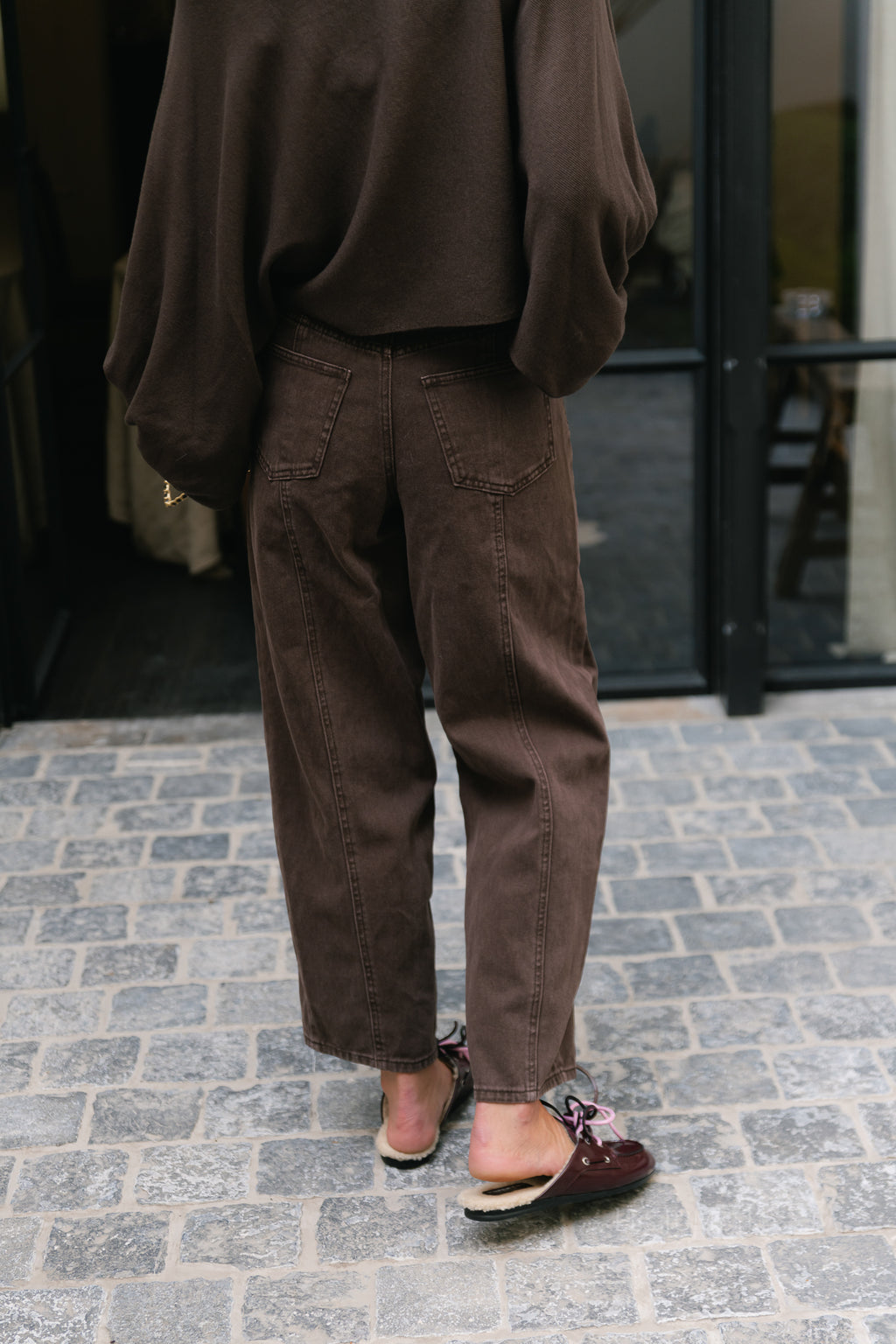 YASSky Aiko HW barrel jeans seal brown
