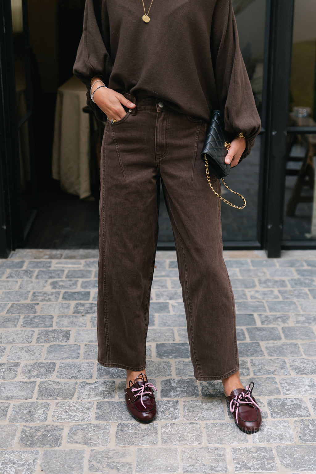 YASSky Aiko HW barrel jeans seal brown