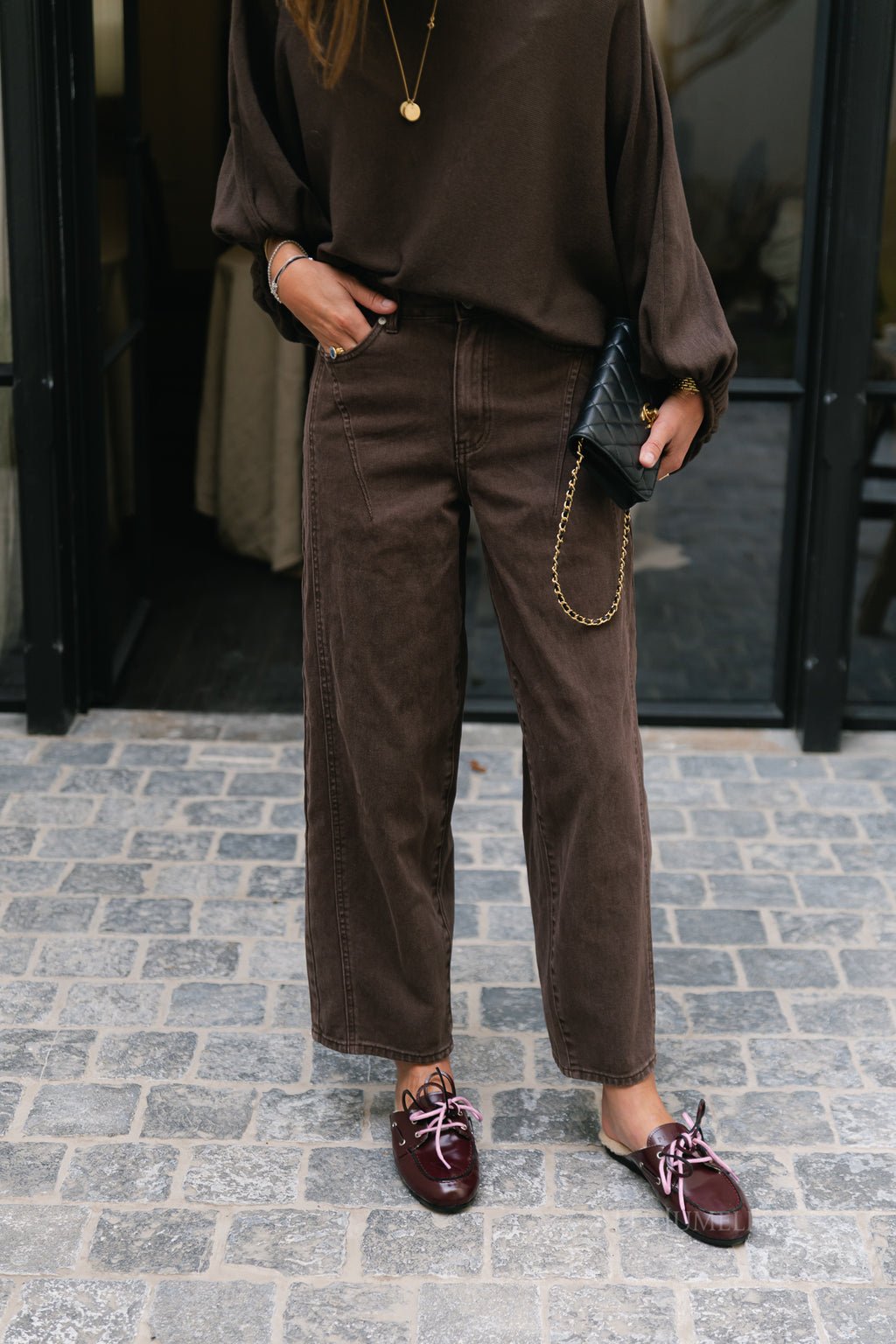YASSky Aiko HW barrel jeans seal brown