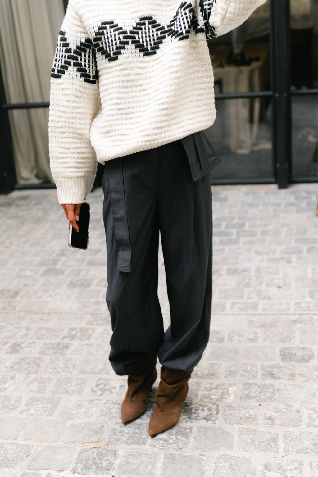 ROUSadia wide trouser dark grey melange
