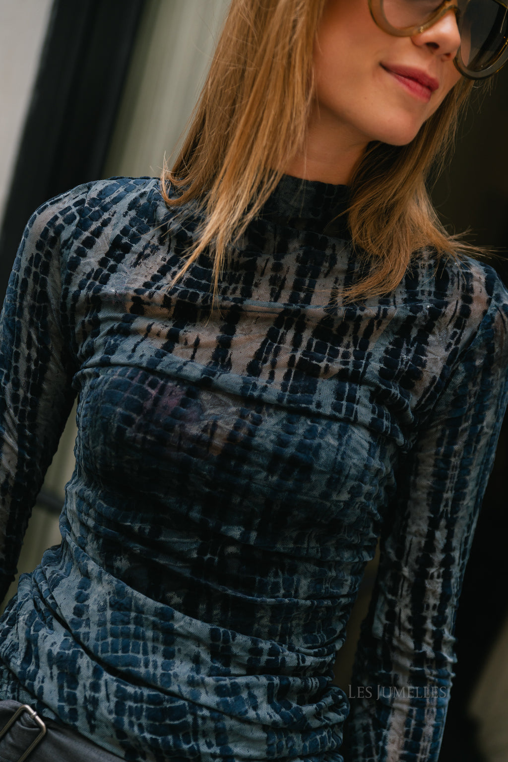 ROUAsra L/S mock neck top meteorite