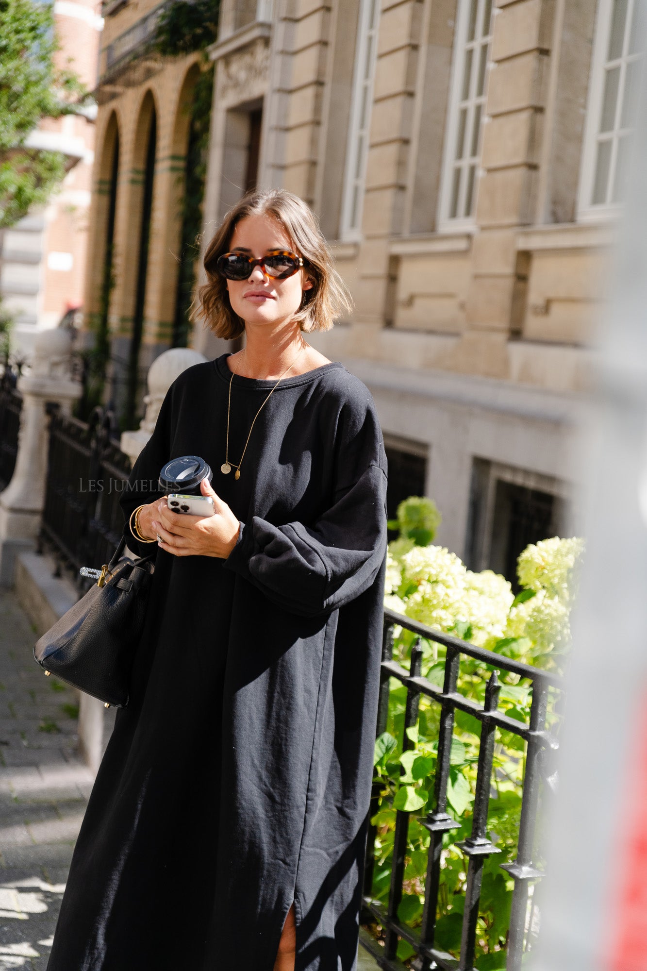 Black oversized sweater outlet dress