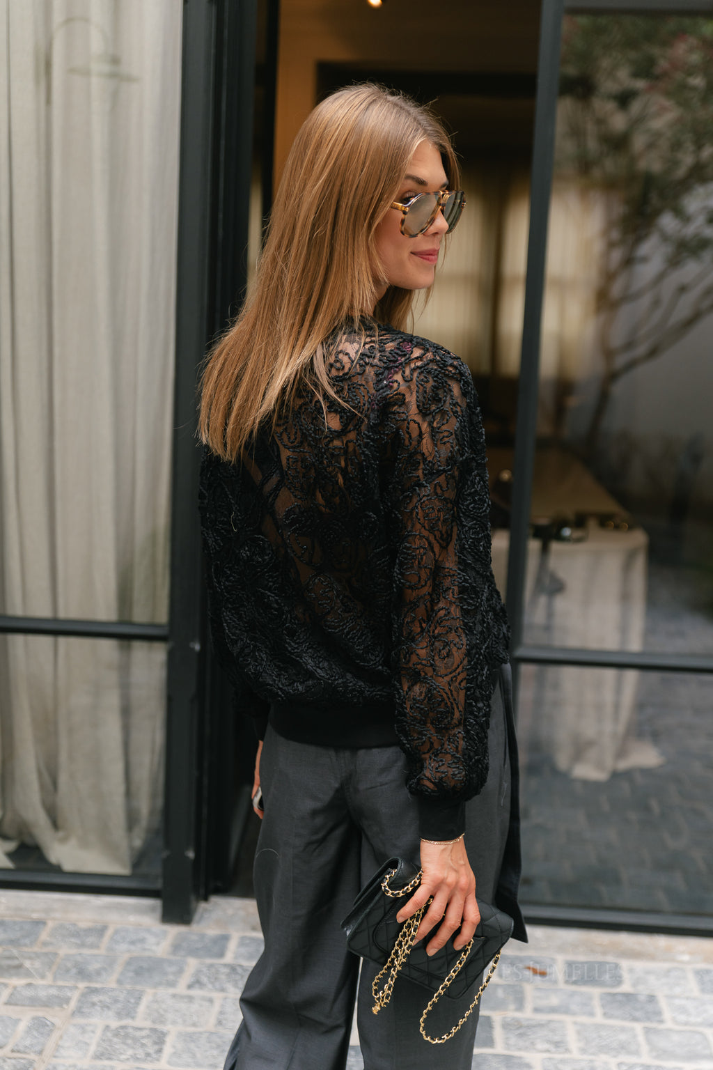 VITrofa O-neck L/S top black beauty
