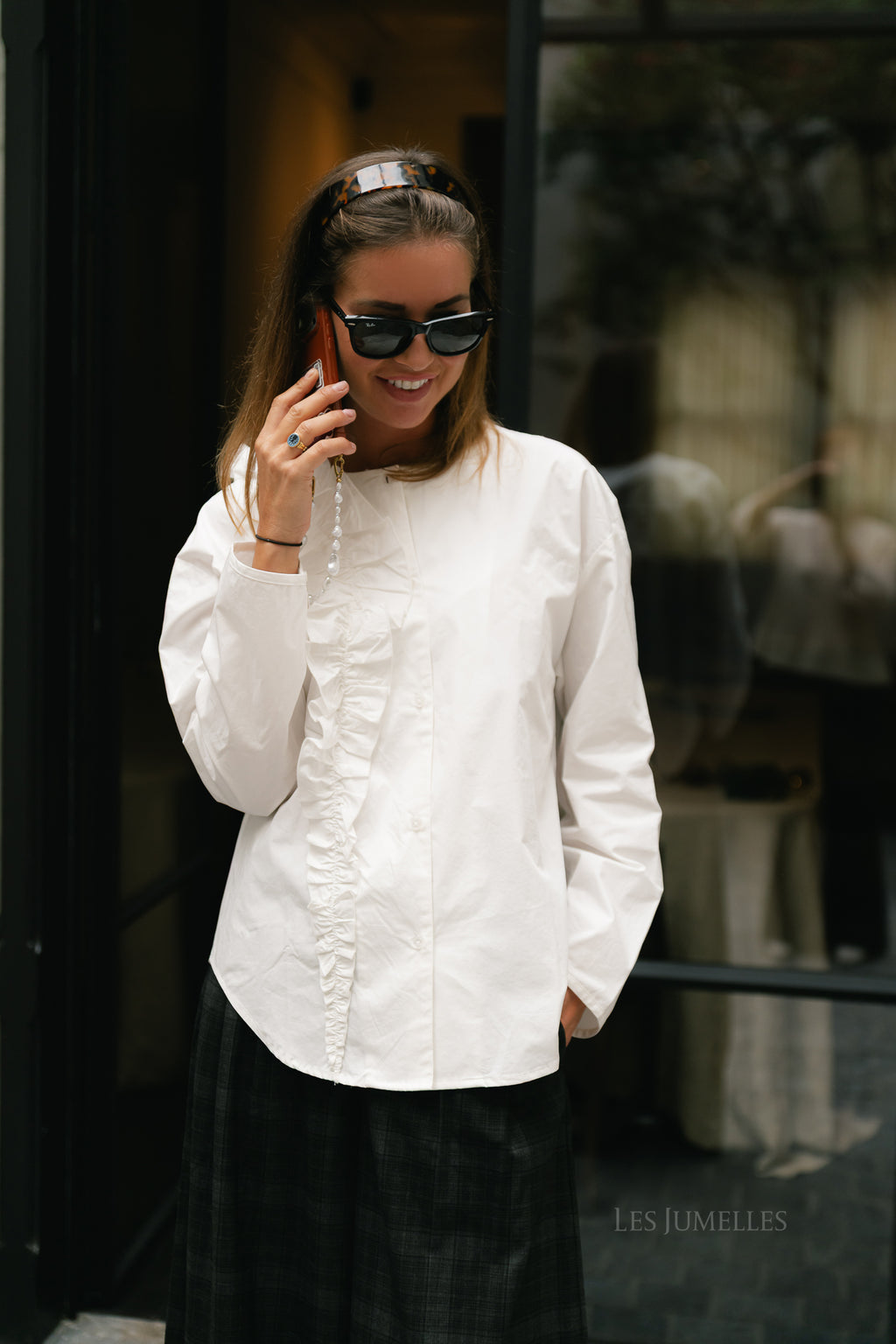 OBJMuni L/S shirt cloud dancer