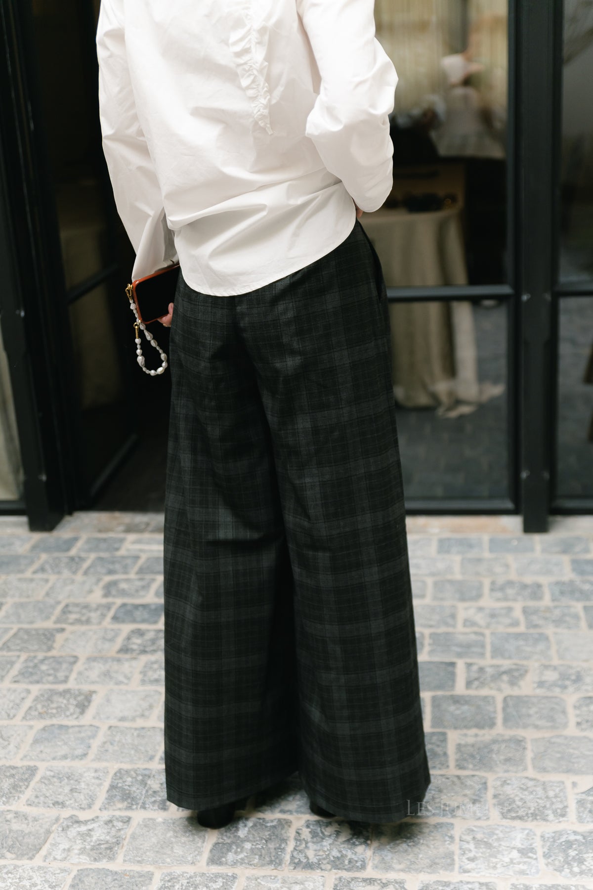 OBJDiena HW wide pant black/gun metal
