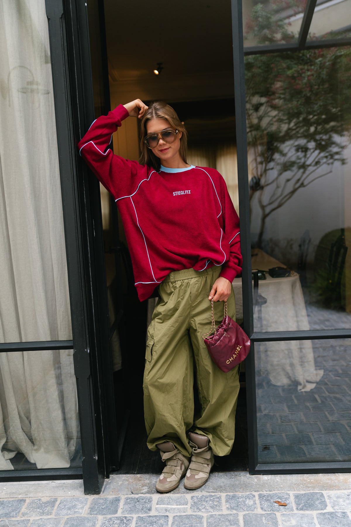 Silvana terry sweater red