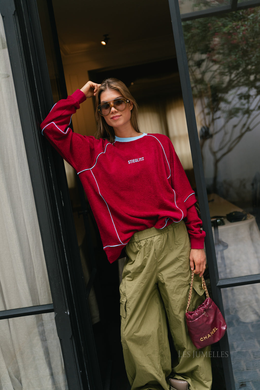 Silvana terry sweater red