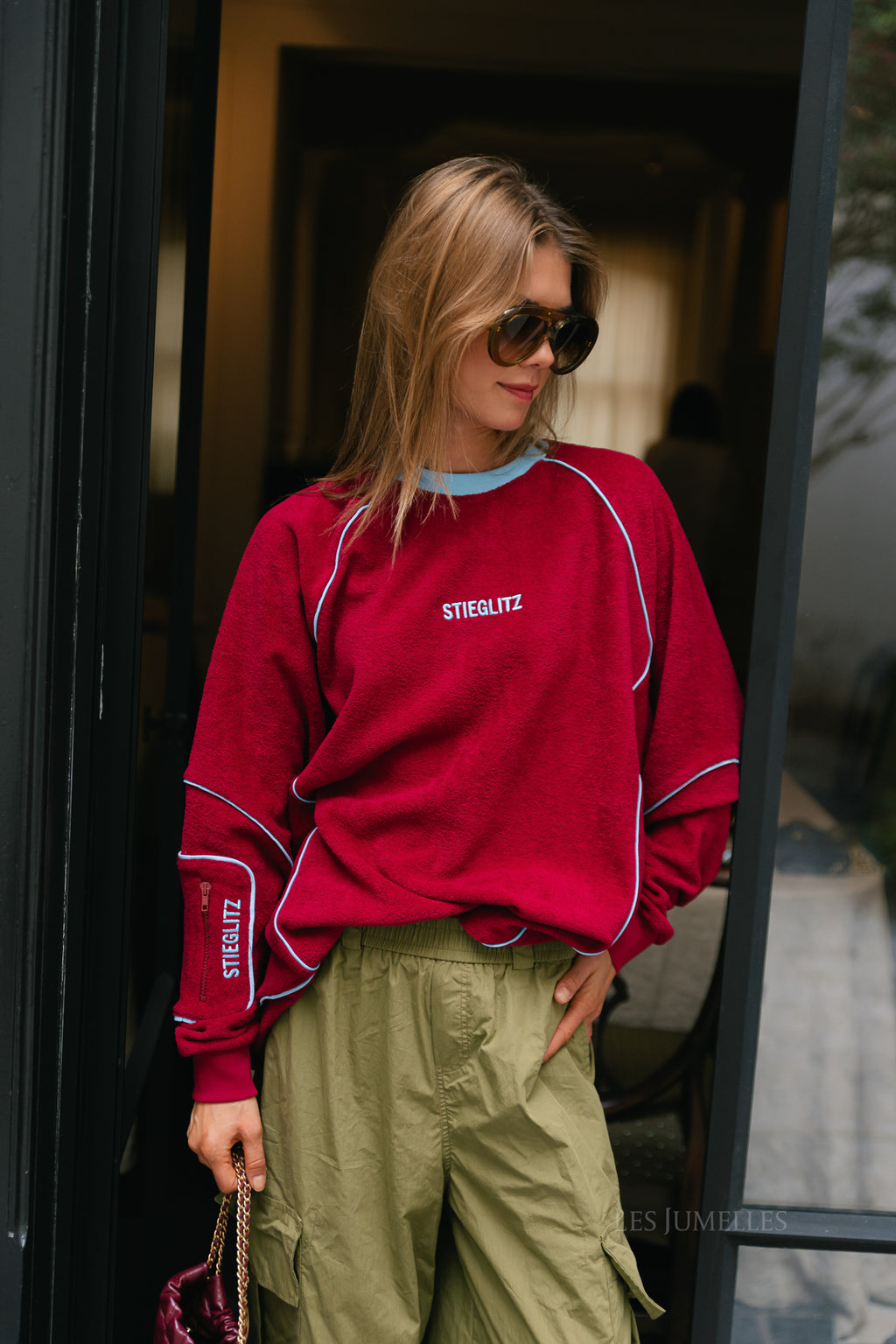 Silvana terry sweater red