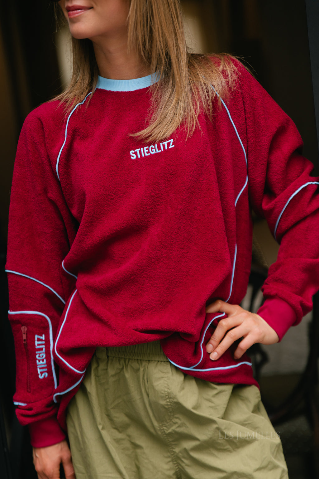 Silvana terry sweater red