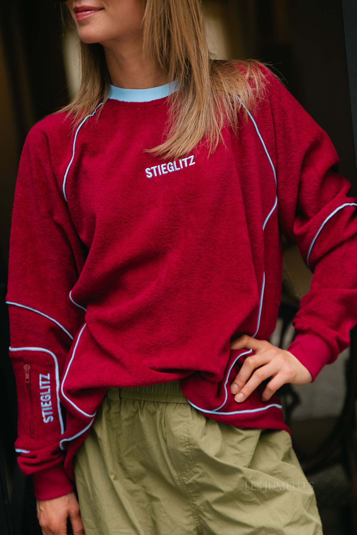 Silvana terry sweater red