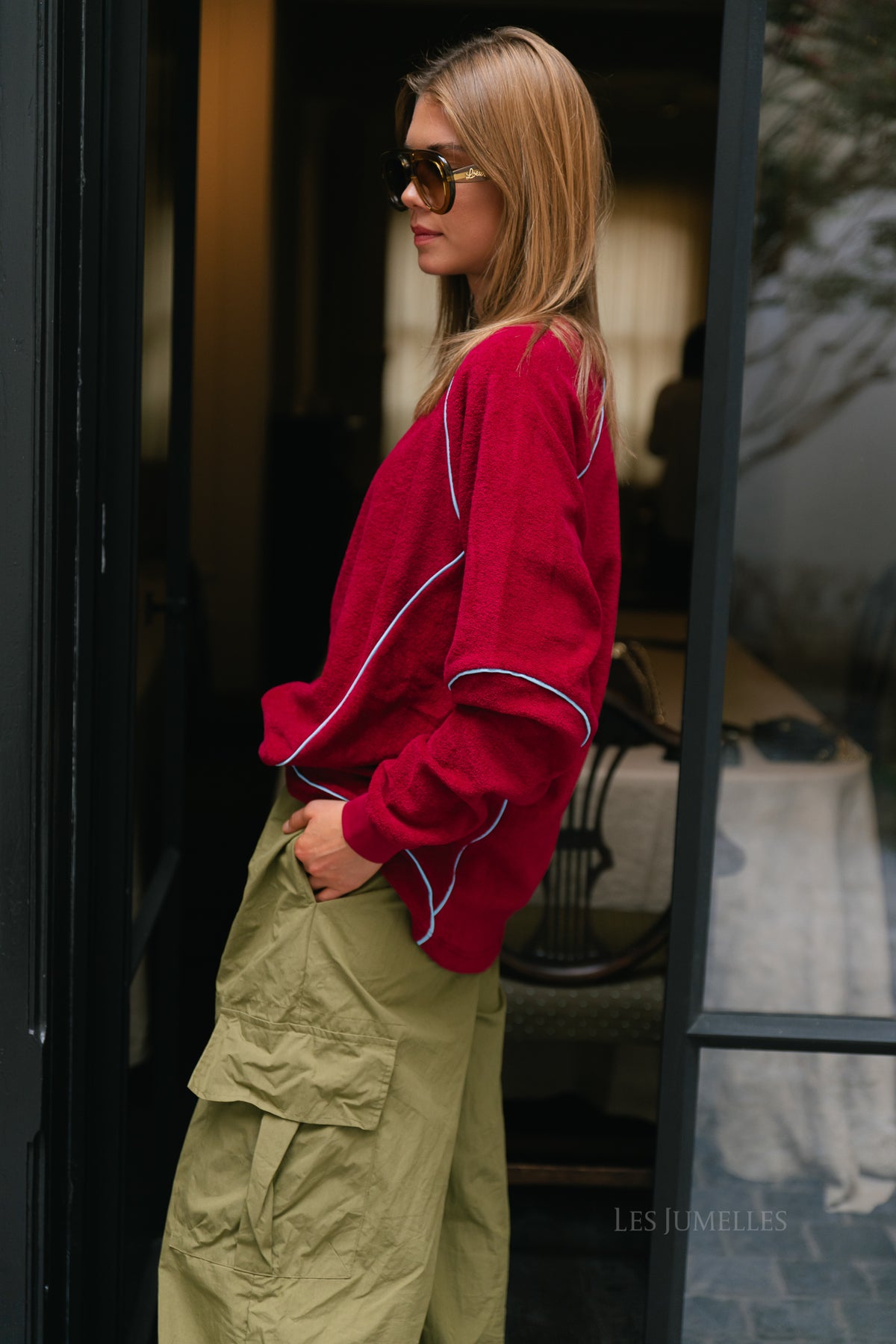 Silvana terry sweater red